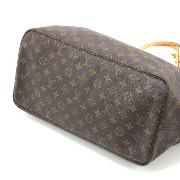 Authentic Louis Vuitton Neverfull GM Purse Monogram Tote Shoulder Bag Brown Tan - Picture 10 of 16